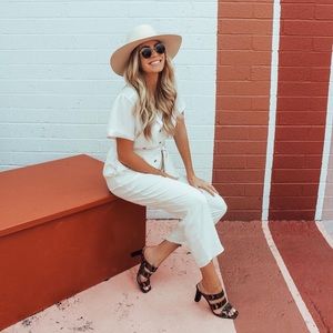 Cream jumpsuit